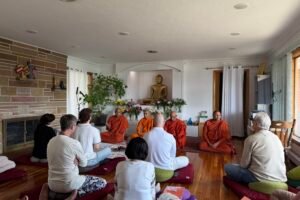 Monthly Dana (Generosity & Giving) and Meditation Program held today at the temple. – 2026 March